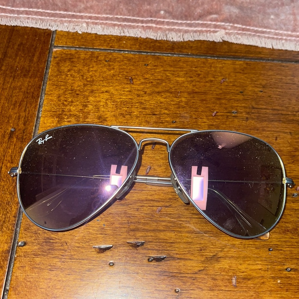 Silver ray ban sunglasses